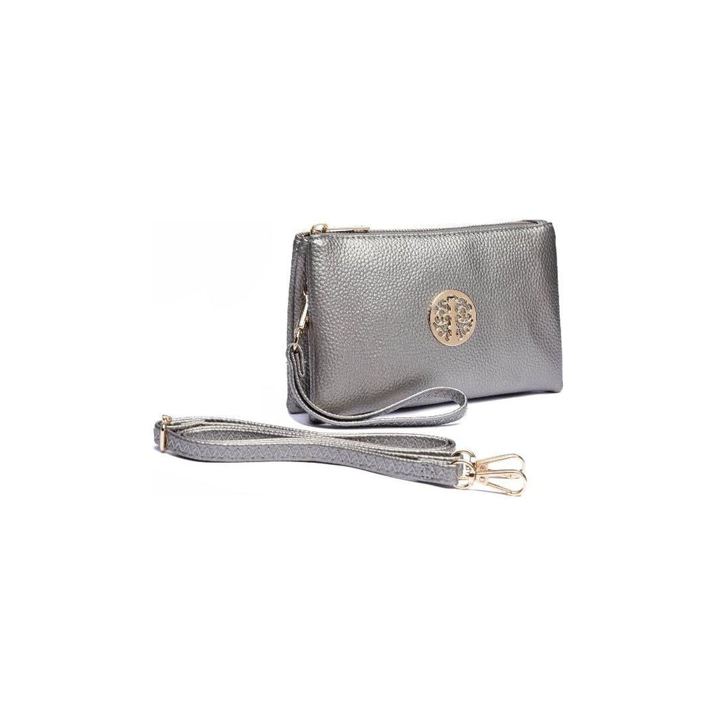 Raffaella Small Clutch Bag - Silver - Beales department store