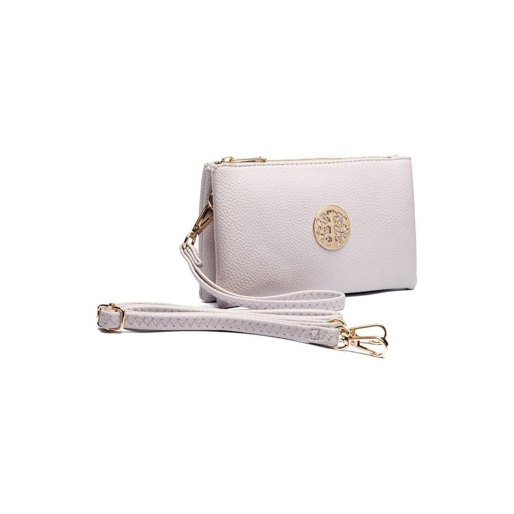 Raffaella Small Clutch Bag - Stone - Beales department store