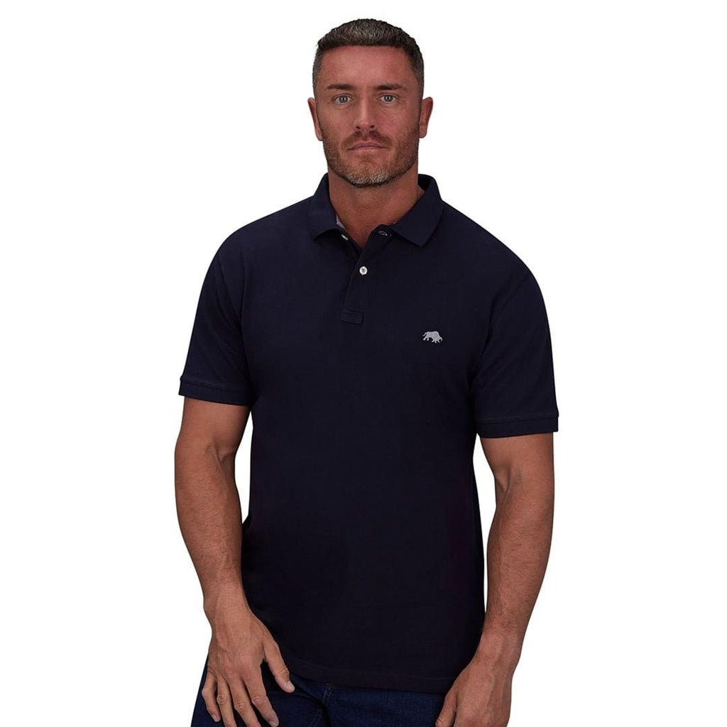 Raging Bull Classic Organic Polo - Navy - Beales department store