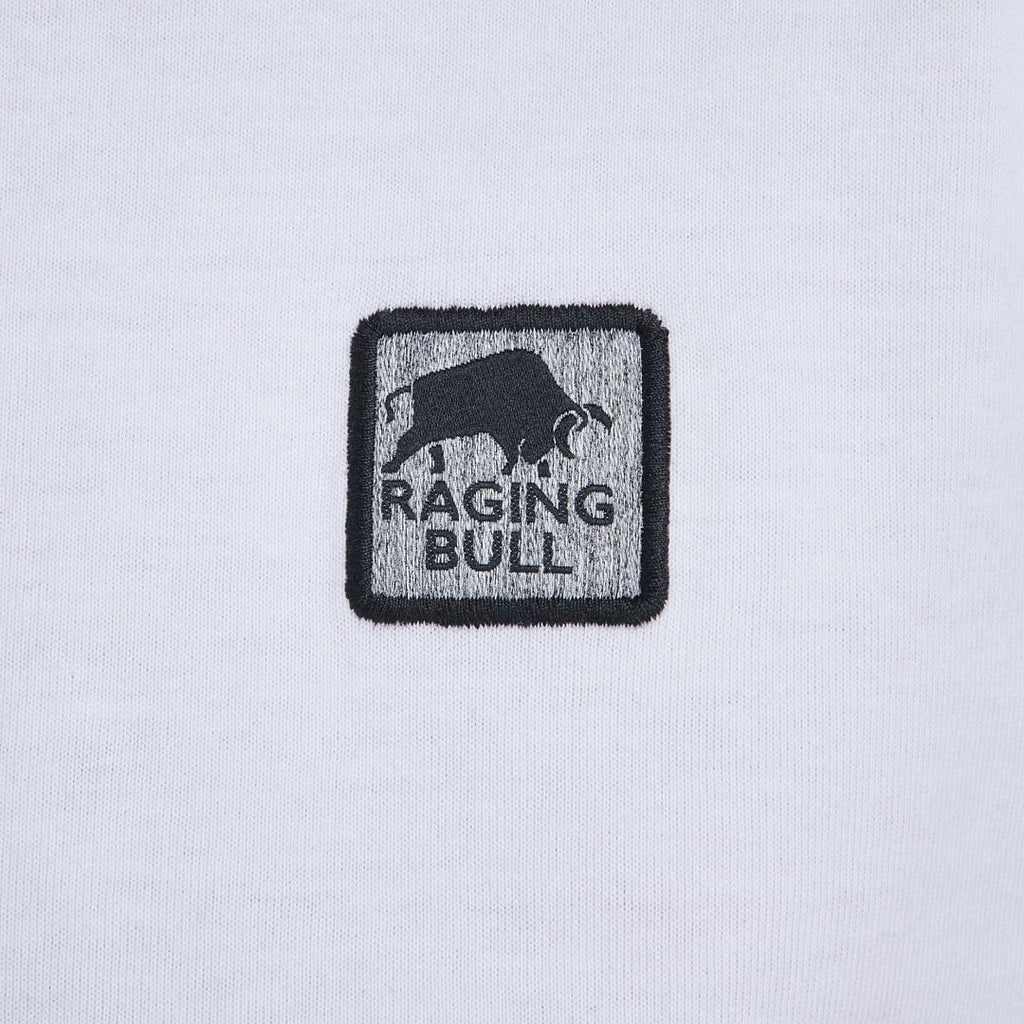 Raging Bull Classic Woven Patch T - Shirt - White - Beales department store