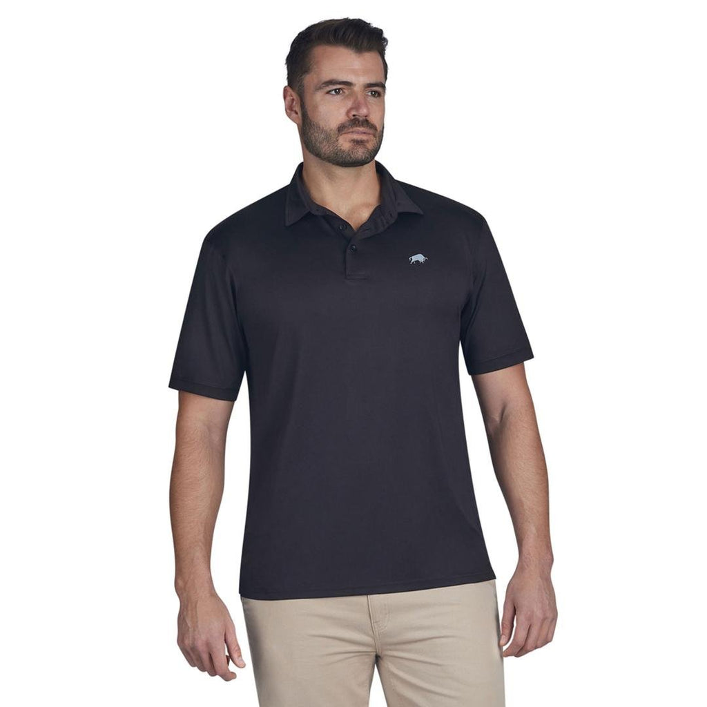 Raging Bull Golf Tech Polo Shirt - Black - Beales department store