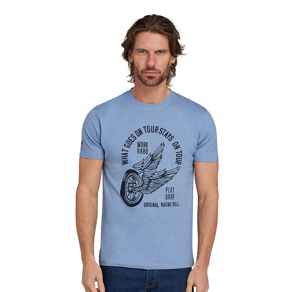 Raging Bull On Tour T - Shirt - Chambray - Beales department store