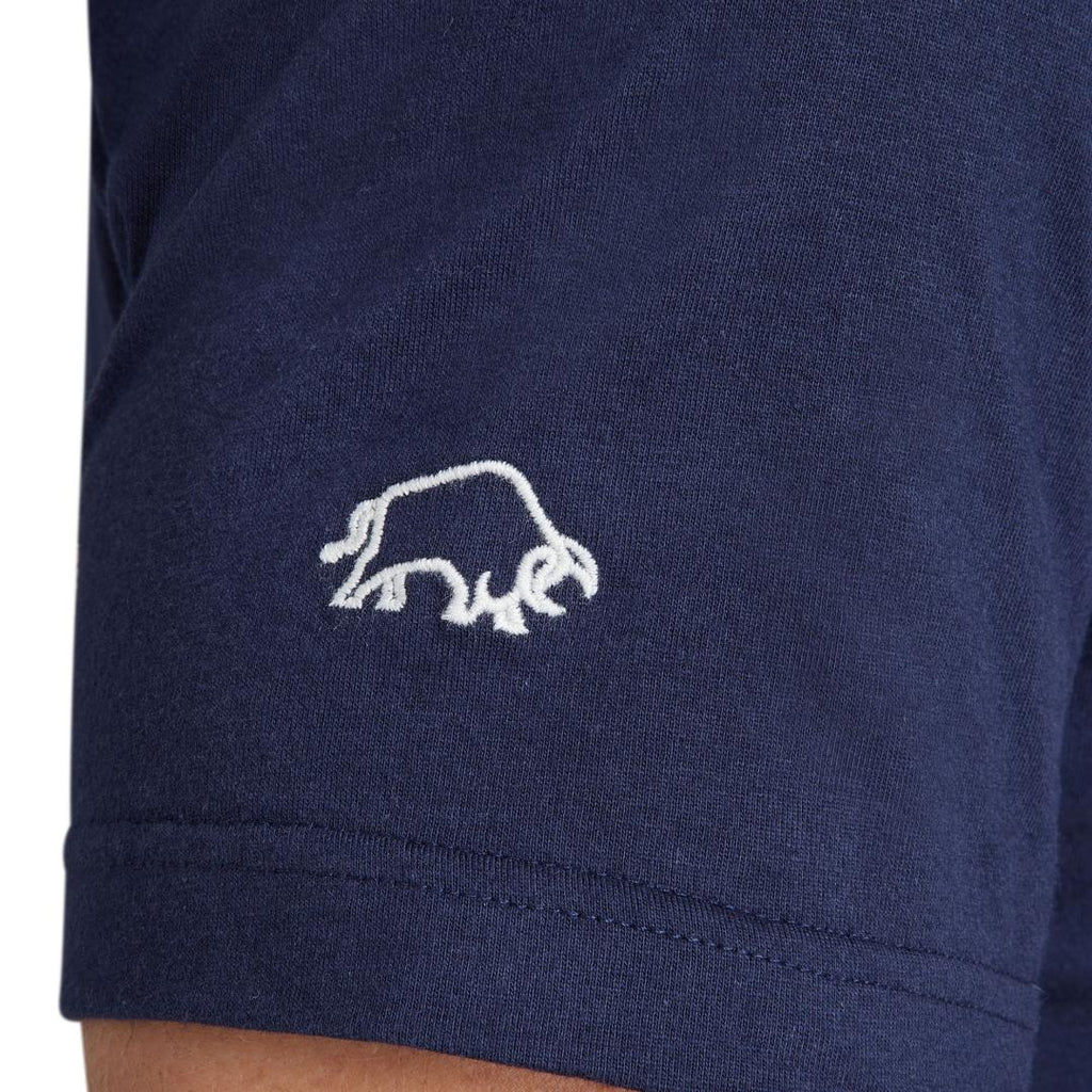 Raging Bull Scatter Stitch Bull T - Shirt - Navy - Beales department store