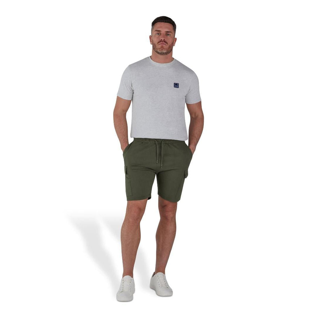 Raging Bull Stretch Waist Jersey Cargo Short - Army Green - Beales department store