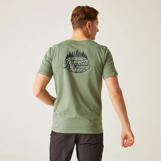 Regatta Breezed IV Graphic Print T - Shirt - Agave Green - Beales department store