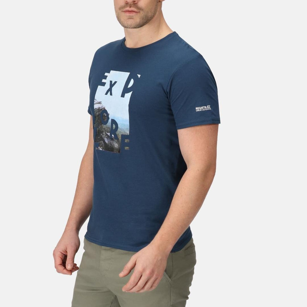 Regatta Men's Breezed III Graphic T - Shirt - Blue Wing - Beales department store