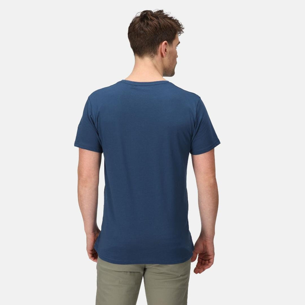 Regatta Men's Cline VII Graphic T - Shirt - Dark Denim - Beales department store