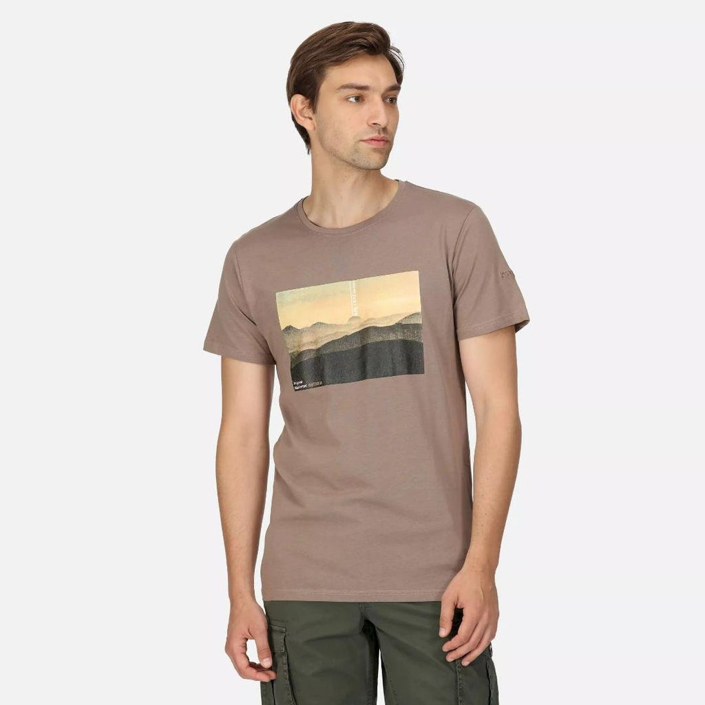 Regatta Men's Cline VII Graphic T - Shirt - Mink - Beales department store