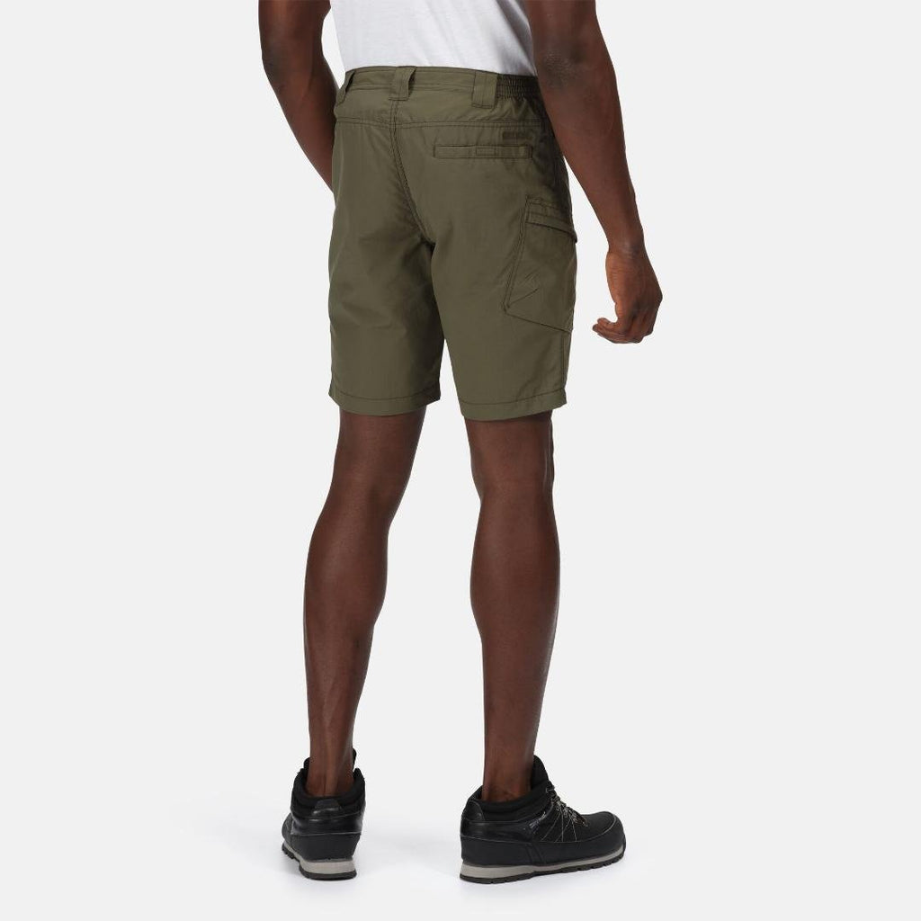 Regatta Men's Delgado Lightweight Coolweave Shorts - Dark Khaki - Beales department store