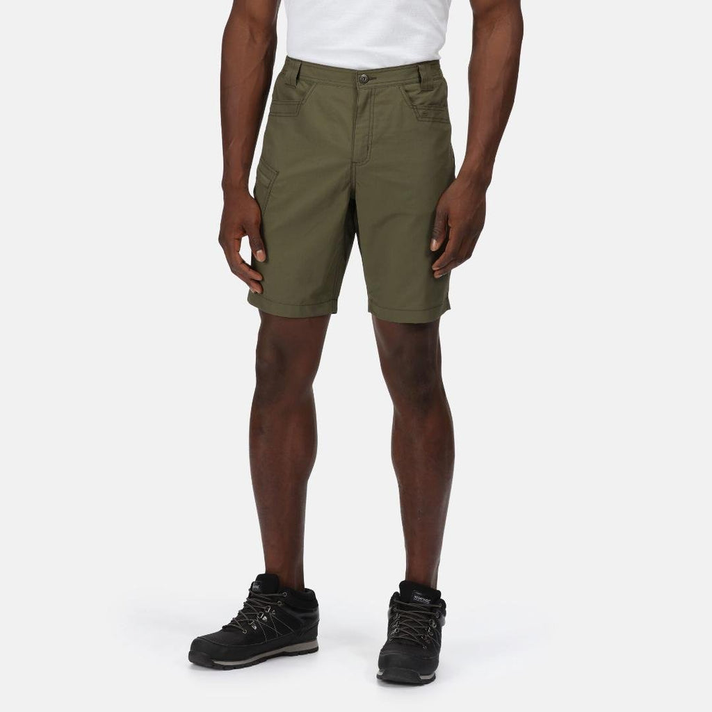 Regatta Men's Delgado Lightweight Coolweave Shorts - Dark Khaki - Beales department store
