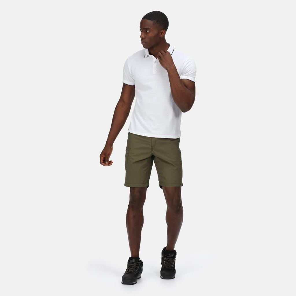 Regatta Men's Delgado Lightweight Coolweave Shorts - Dark Khaki - Beales department store