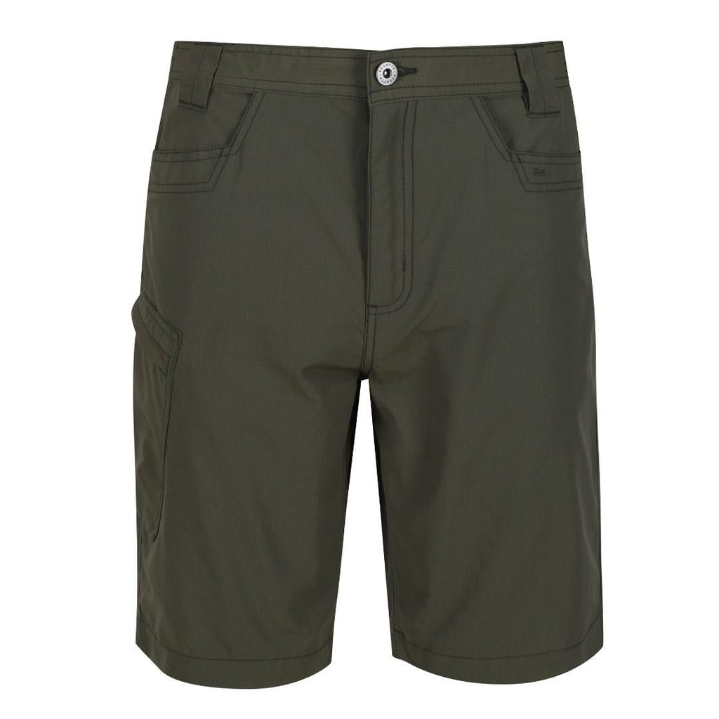 Regatta Men's Delgado Lightweight Coolweave Shorts - Dark Khaki - Beales department store