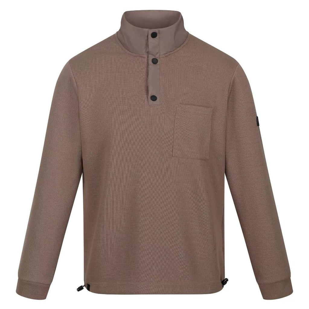 Regatta Men's Galino Button up Sweatshirt - Mink - Beales department store