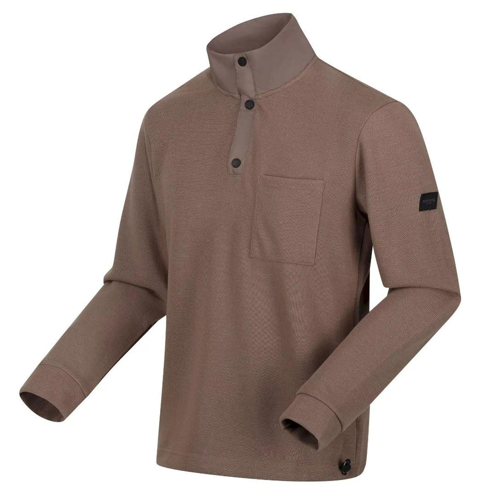 Regatta Men's Galino Button up Sweatshirt - Mink - Beales department store