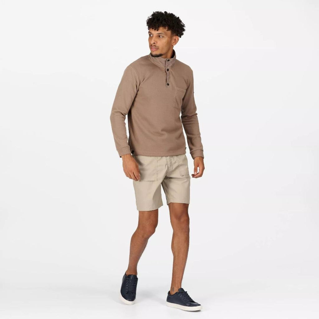 Regatta Men's Galino Button up Sweatshirt - Mink - Beales department store