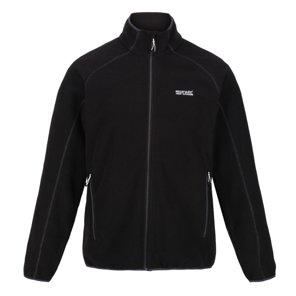 Regatta Men's Hadfield Full Zip Fleece - Black - Beales department store