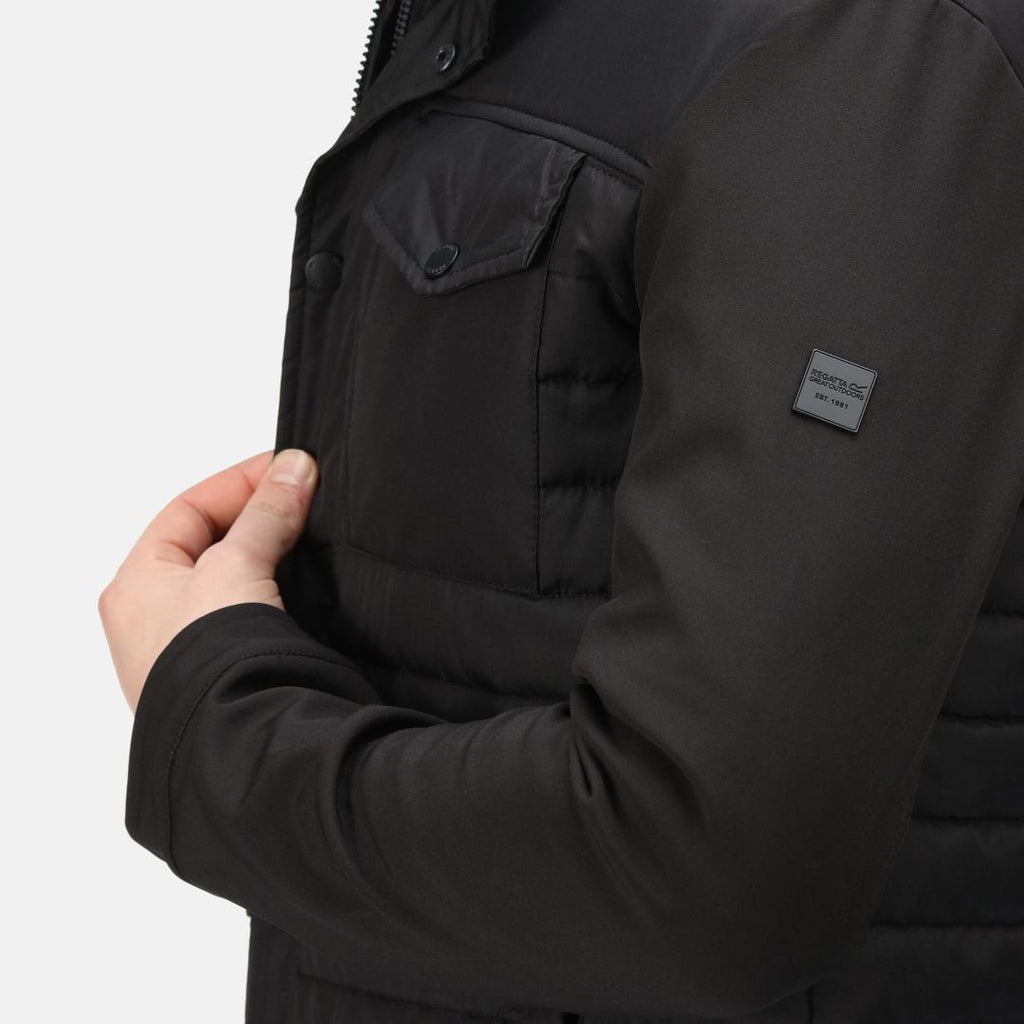 Regatta Men's Kadir Insulated Quilted Jacket - Black - Beales department store