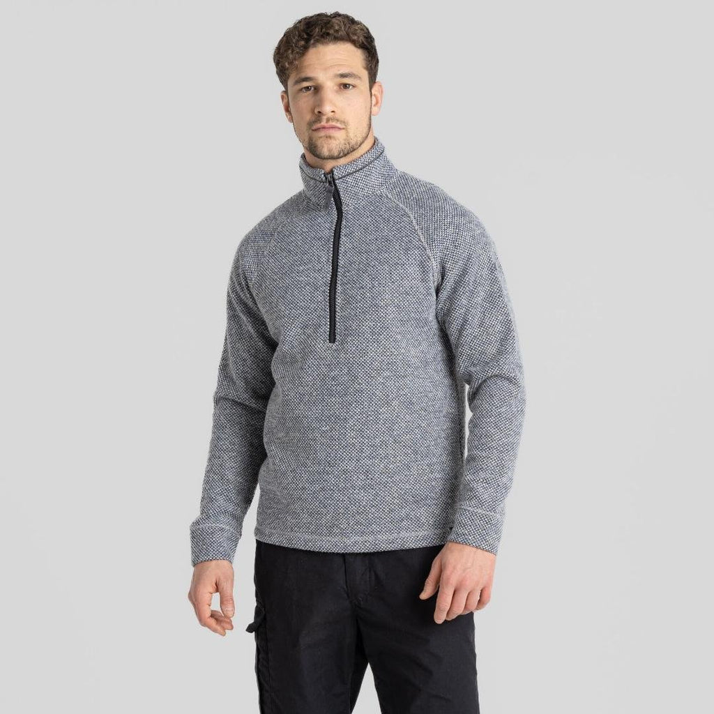 Regatta Men's Rubeus Half Zip Fleece - Soft Grey Marl/Black Pepper - Beales department store