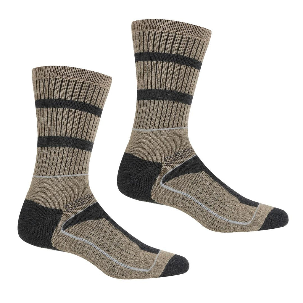 Regatta Men's Samaris 3 Season Socks 2 Pairs - Moccasin Briar - Beales department store