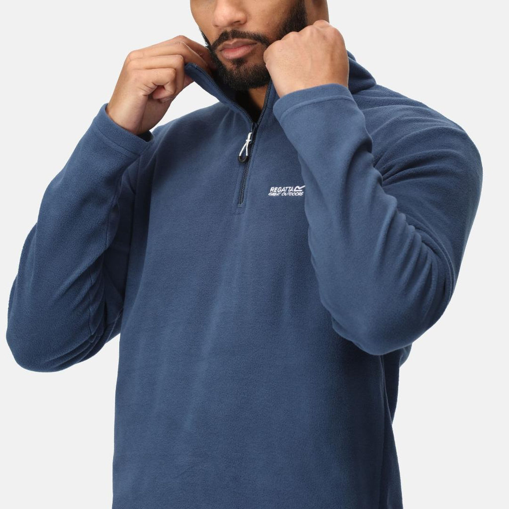 Regatta Men's Thompson Lightweight Half Zip Fleece - Admiral Blue - Beales department store