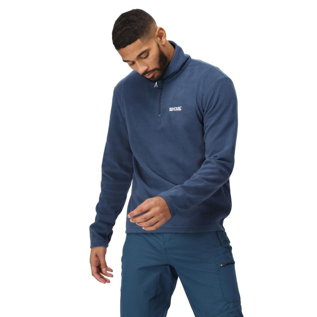 Regatta Men's Thompson Lightweight Half Zip Fleece - Admiral Blue - Beales department store