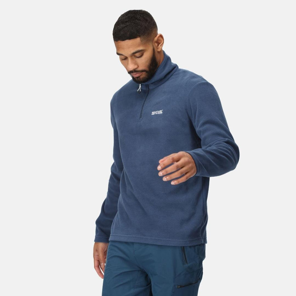 Regatta Men's Thompson Lightweight Half Zip Fleece - Admiral Blue - Beales department store