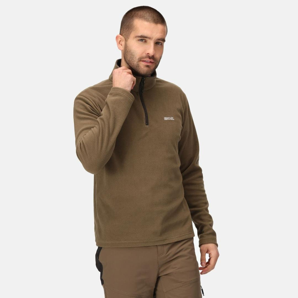 Regatta Men's Thompson Lightweight Half Zip Fleece - Crocodile - Beales department store