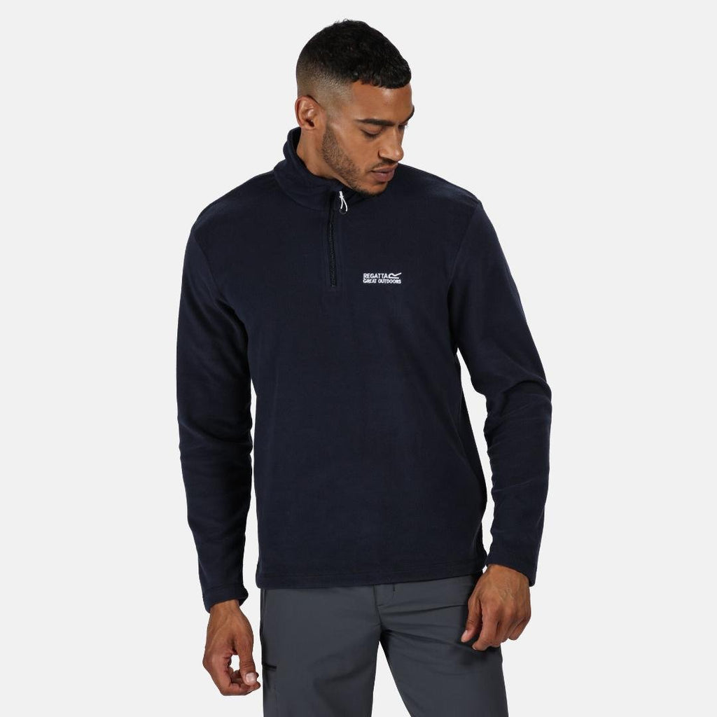 Regatta Men's Thompson Lightweight Half Zip Fleece Navy - Beales department store