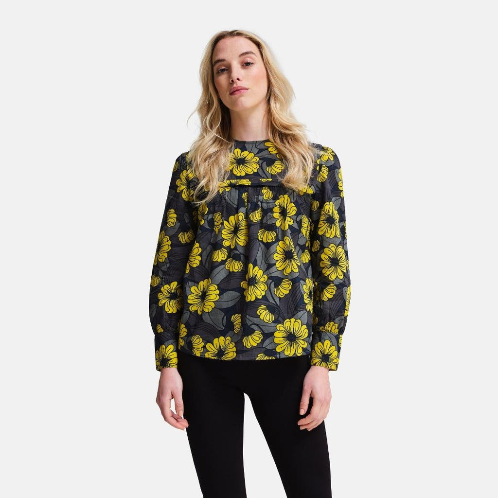 Regatta Orla Kiely Bib Collar Blouse - Winter Heligan Yellow - Beales department store