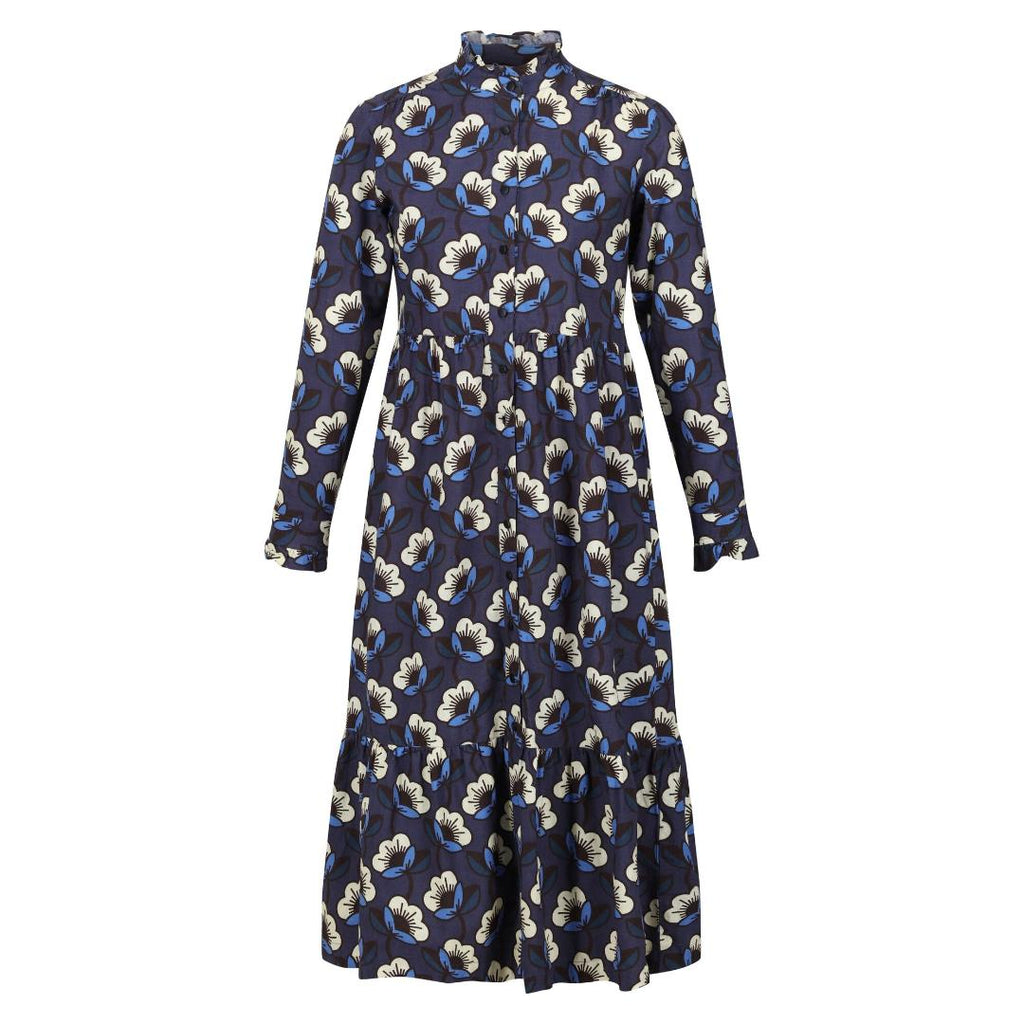 Regatta Orla Kiely Midi Dress - Navy Passion Flower - Beales department store