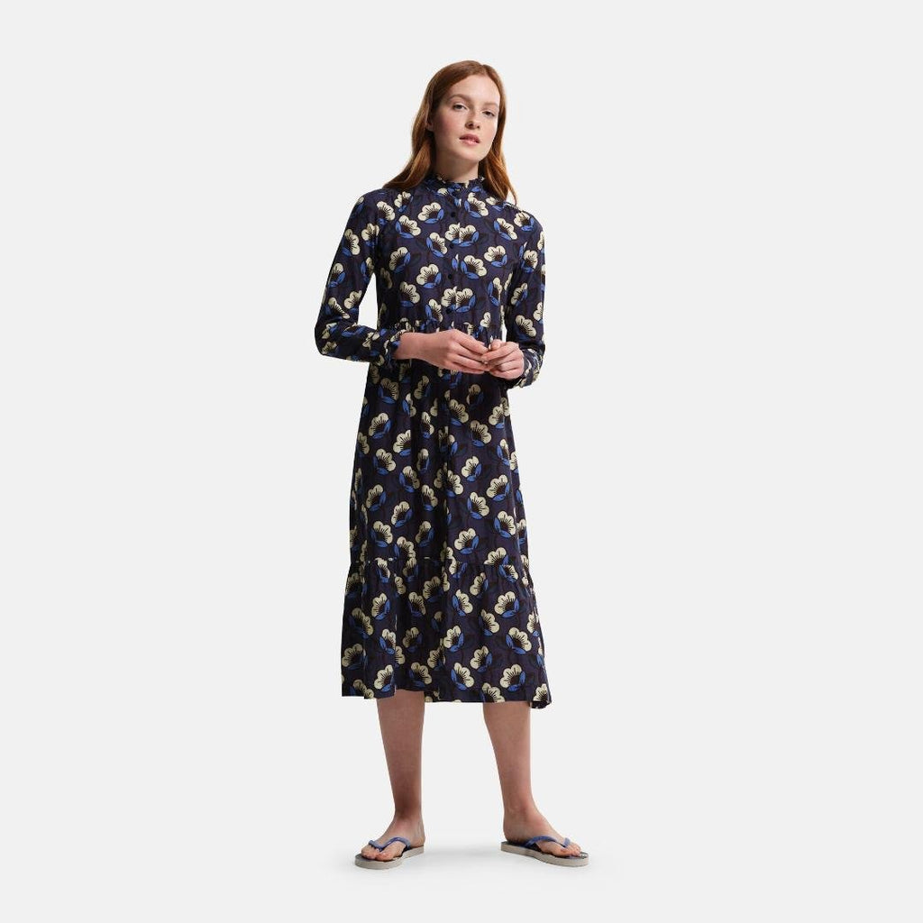 Regatta Orla Kiely Midi Dress - Navy Passion Flower - Beales department store