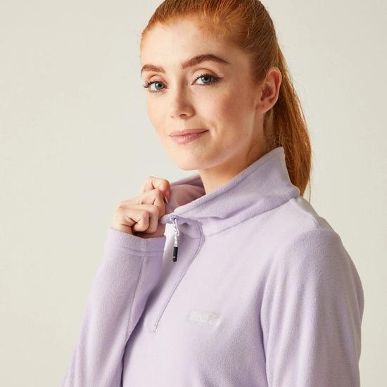 Regatta Sweethart Lightweight Half - Zip Fleece - Lilac Frost - Beales department store