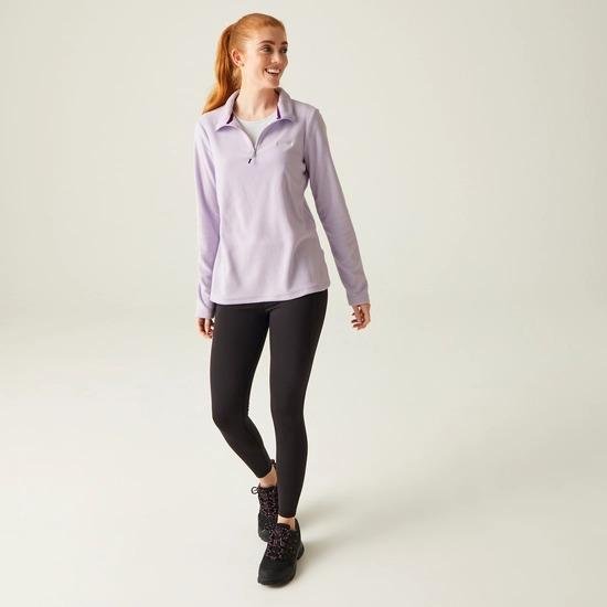 Regatta Sweethart Lightweight Half - Zip Fleece - Lilac Frost - Beales department store