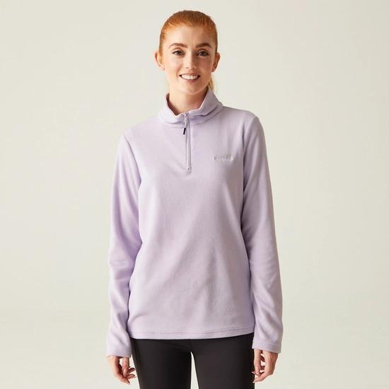 Regatta Sweethart Lightweight Half - Zip Fleece - Lilac Frost - Beales department store