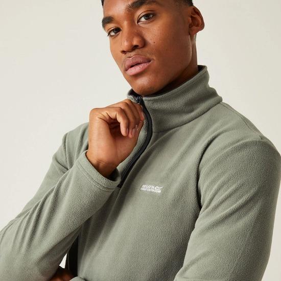 Regatta Thompson Lightweight Half Zip Fleece - Agave Green - Beales department store