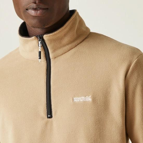 Regatta Thompson Lightweight Half Zip Fleece - Oat Ash - Beales department store