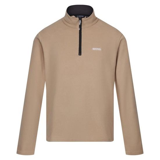 Regatta Thompson Lightweight Half Zip Fleece - Oat Ash - Beales department store