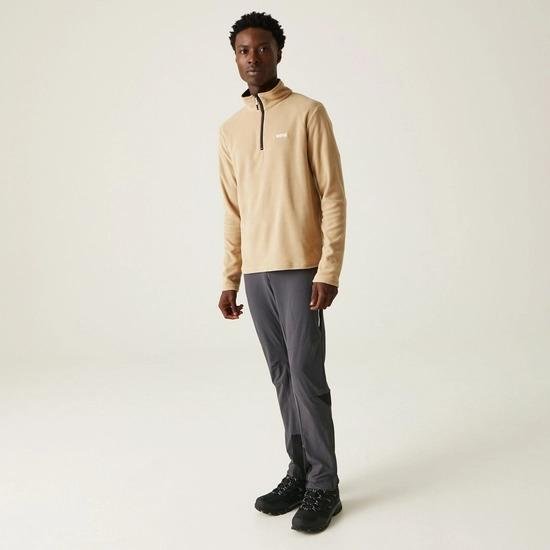 Regatta Thompson Lightweight Half Zip Fleece - Oat Ash - Beales department store