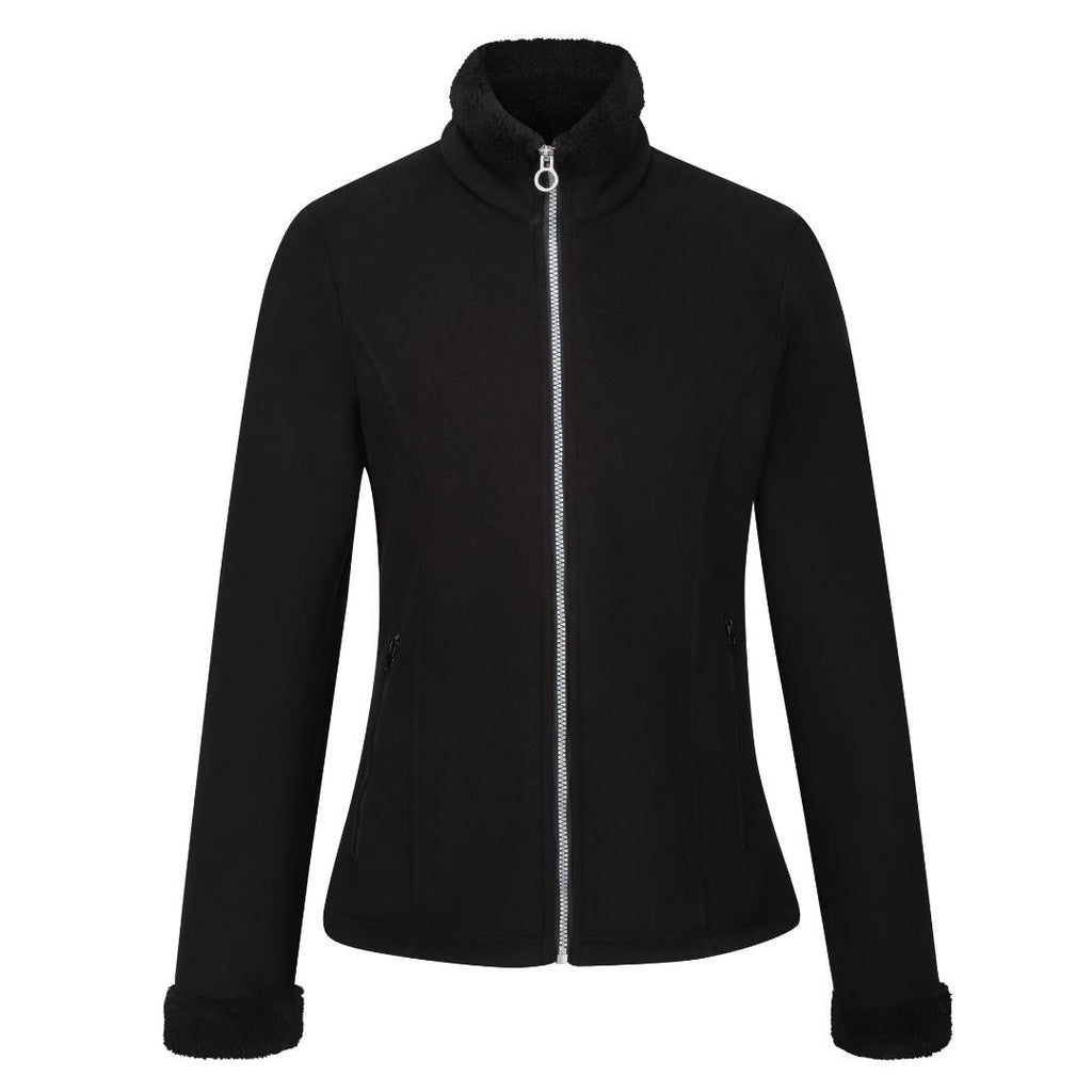 Regatta Women's Brandall Full Zip Heavyweight Fleece - Black - Beales department store