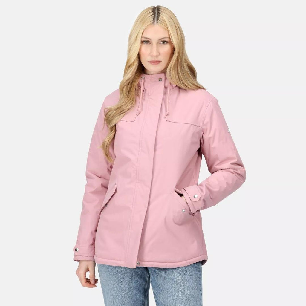 Regatta Women's Bria Fur Lined Waterproof Jacket - Powder Pink - Beales department store