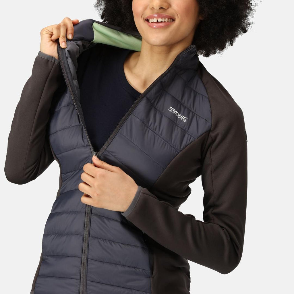 Regatta Women's Clumber IV Hybrid Jacket - Seal Grey Quiet Green - Beales department store