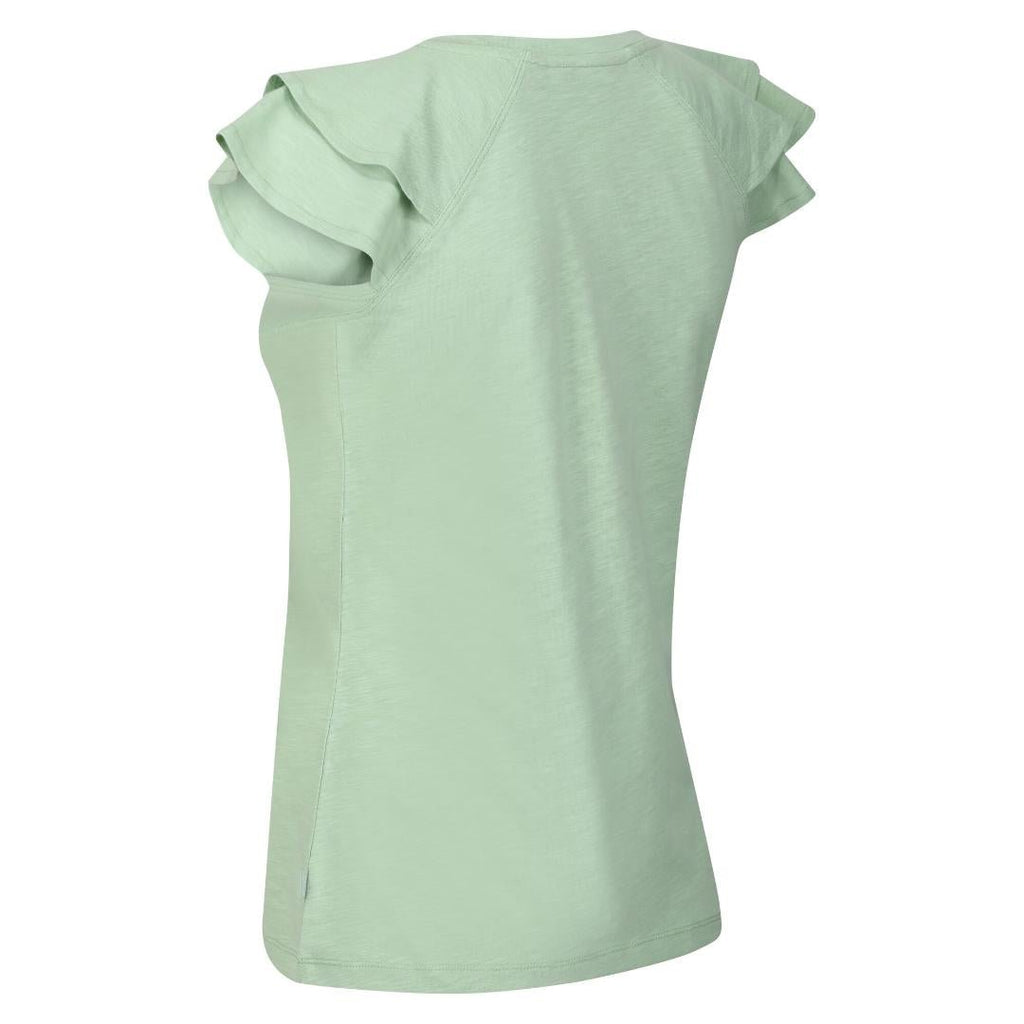 Regatta Women's Ferra Frilled Sleeved T-Shirt - Quiet Green - Beales department store