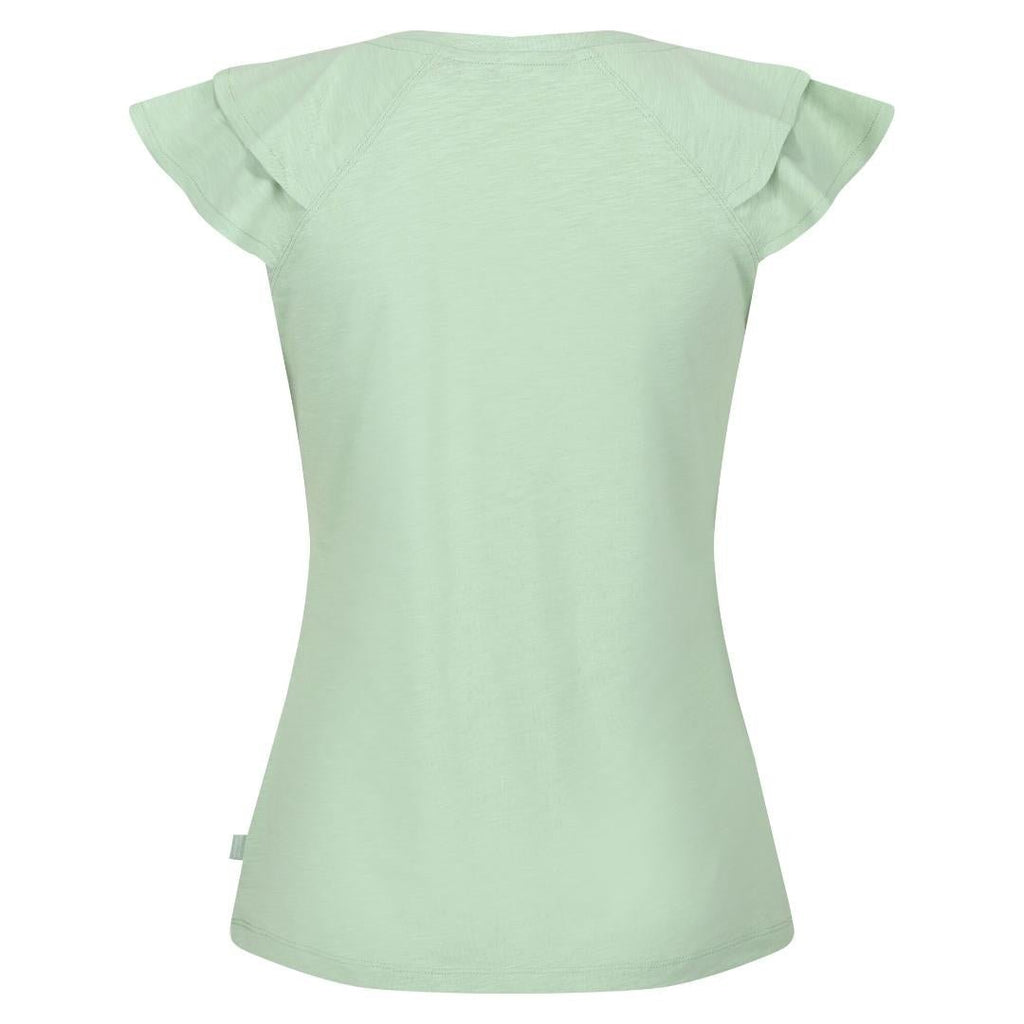 Regatta Women's Ferra Frilled Sleeved T-Shirt - Quiet Green - Beales department store