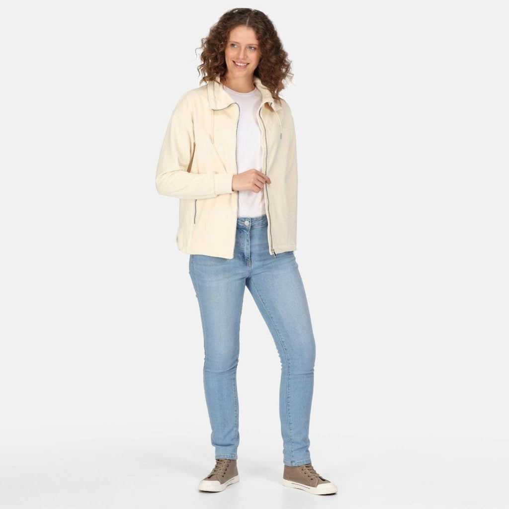 Regatta Women's Jessalyn Velour Full Zip Fleece - Light Vanilla - Beales department store