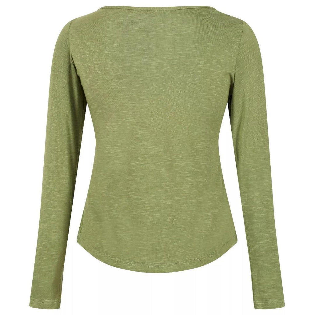 Regatta Women's Lakeisha Boat Neck Long Sleeve Top - Green Fields - Beales department store