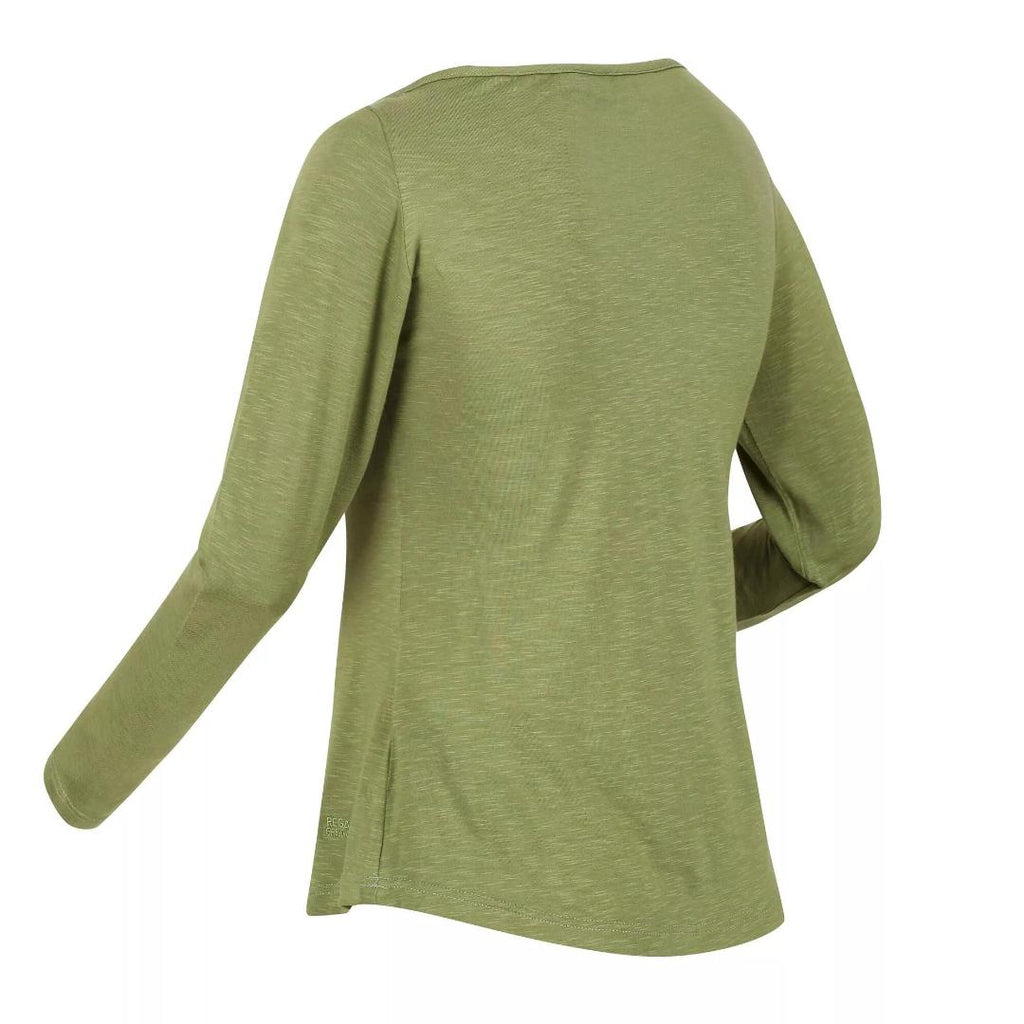 Regatta Women's Lakeisha Boat Neck Long Sleeve Top - Green Fields - Beales department store