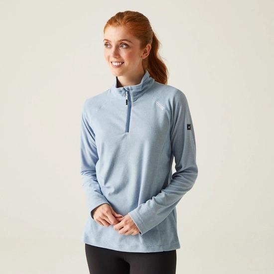 Regatta Women's Montes Lightweight Half - Zip Fleece - Coronet Blue - Beales department store