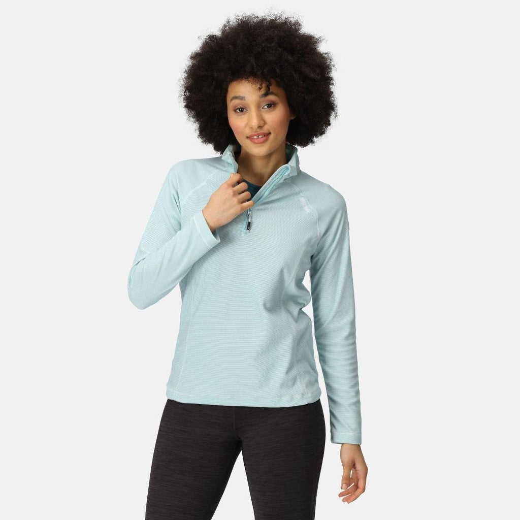 Regatta Women's Montes Lightweight Half - Zip Fleece - Sea Haze - Beales department store