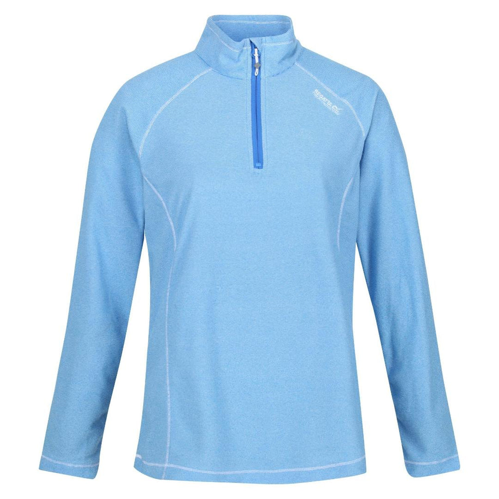 Regatta Women's Montes Lightweight Half - Zip Fleece - Sonic Blue/White - Beales department store