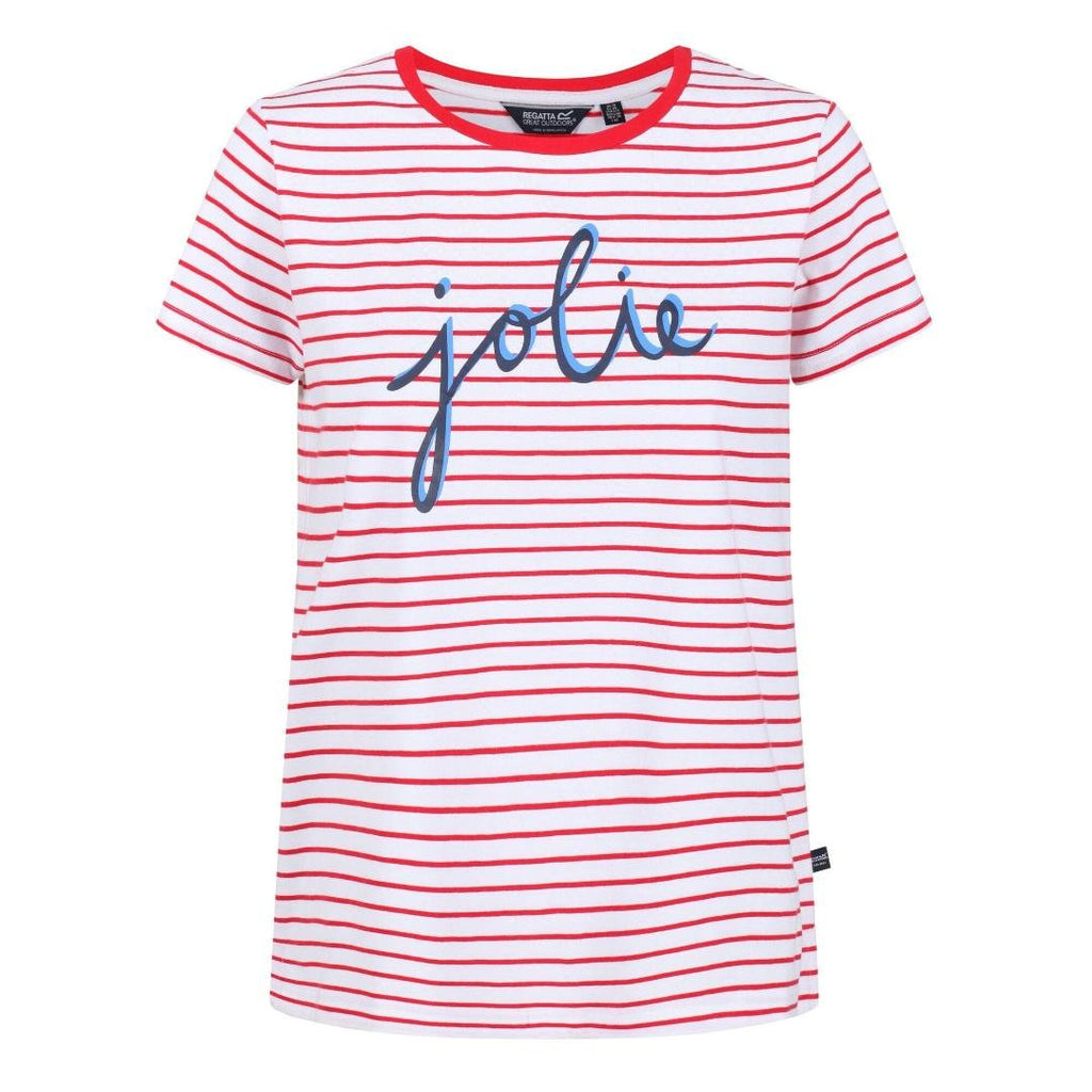 Regatta Women's Odalis Stripe T-Shirt - True Red Stripe - Beales department store